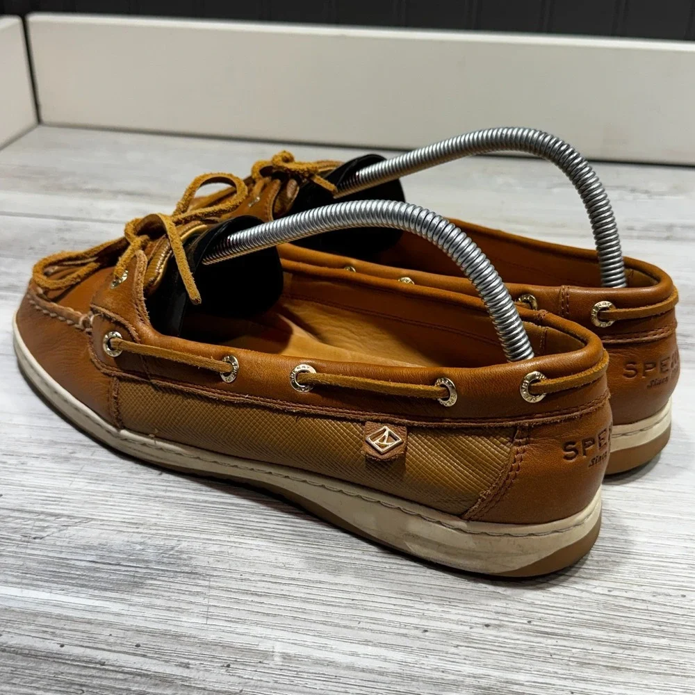 Sperry Gold Cup Goldfish Boat Shoe Womens 10 Leather Slip On Loafer 1 Eye